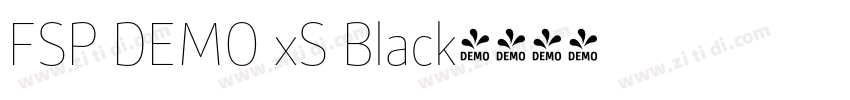 FSP DEMO xS Black字体转换 FSP DEMO xS Black字体转换
